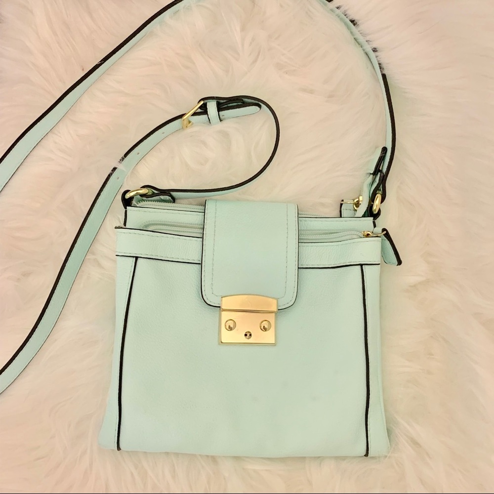 Mint green crossbody purse